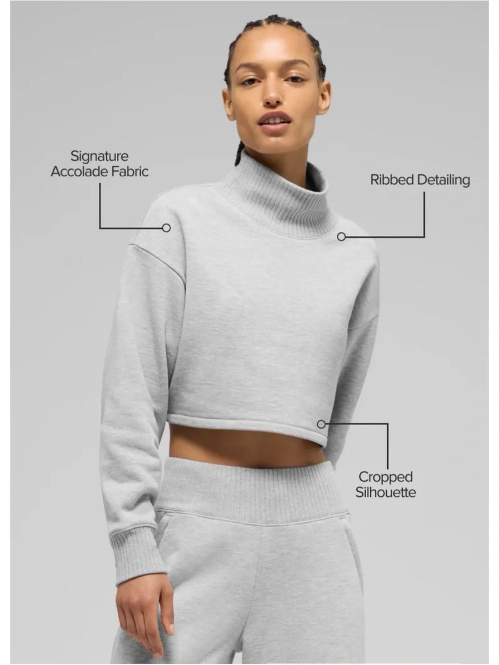 Alo Serenity Cropped Sweatshirt NWT